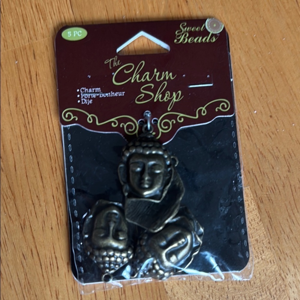 Buddha Head Charms Set